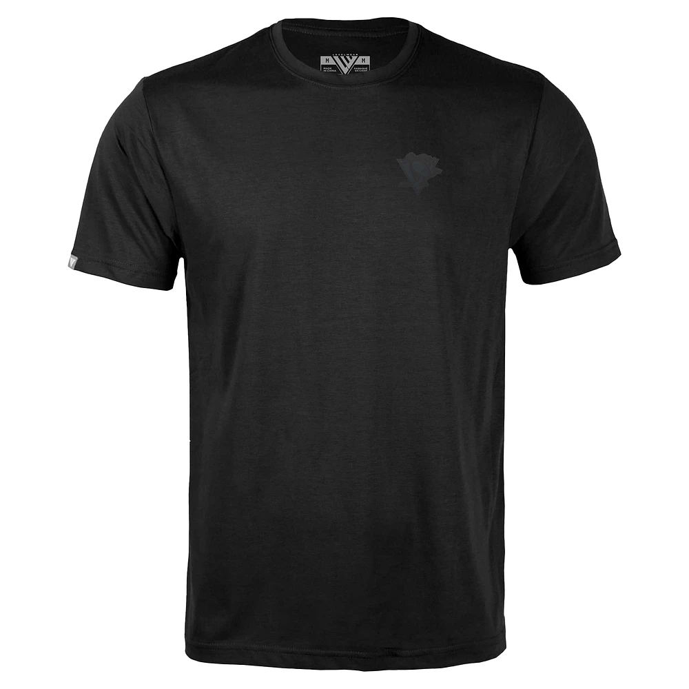 Men's Levelwear Sidney Crosby Black Pittsburgh Penguins Richmond Darkside Name & Number T-Shirt