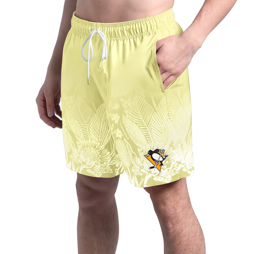 Men's Margaritaville Yellow Pittsburgh Penguins Lagoon Fiesta Swim Short