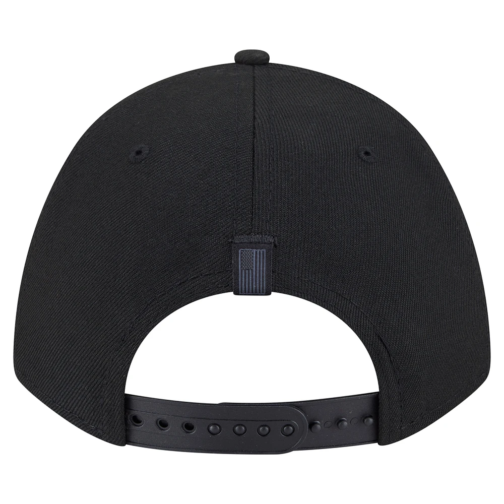 Men's New Era  Black Pittsburgh Penguins Game Day Stealth Flag 9FORTY A-Frame Adjustable Hat