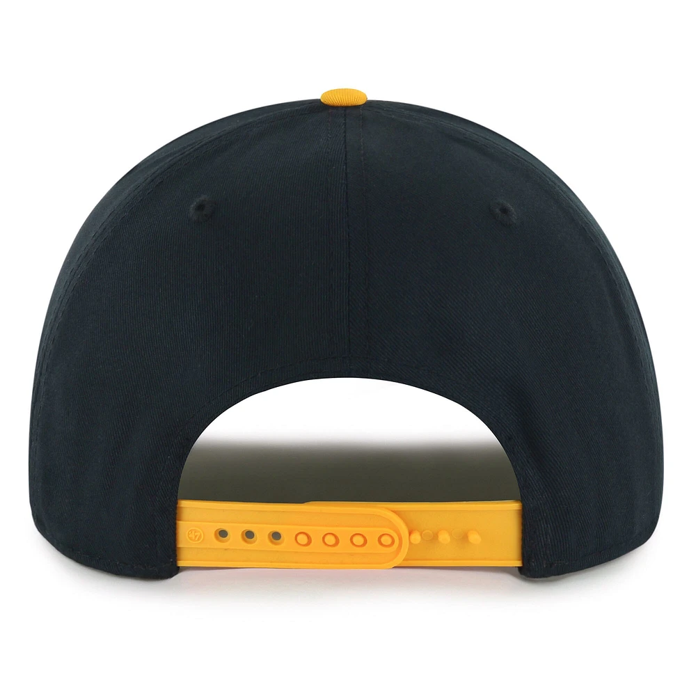 Casquette ajustable Dropshadow Rope Hitch noire/dorée '47 pour homme des Penguins de Pittsburgh