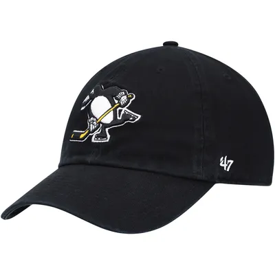 Pittsburgh Penguins '47 Logo Clean Up Adjustable Hat - Black