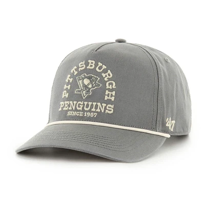Men's '47 Charcoal Pittsburgh Penguins Canyon Ranchero Hitch Adjustable Hat