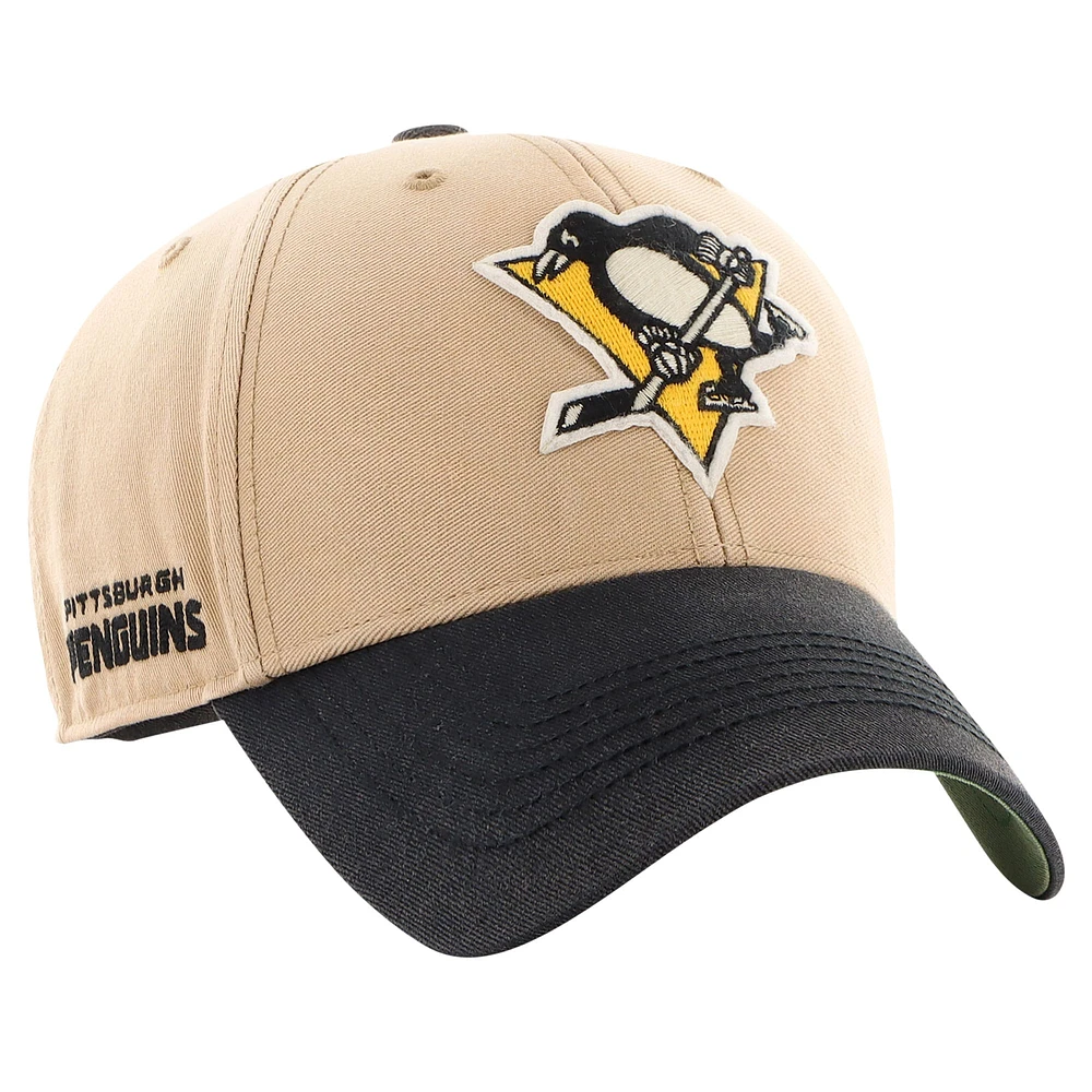 Casquette ajustable MVP Dusted Sedgwick MVP des Penguins de Pittsburgh '47 kaki/noir pour hommes