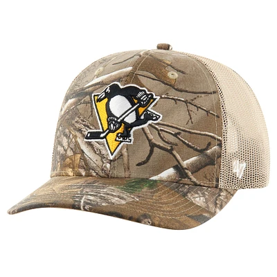 Men's '47 Realtree Camo Pittsburgh Penguins Logo Trucker Adjustable Hat