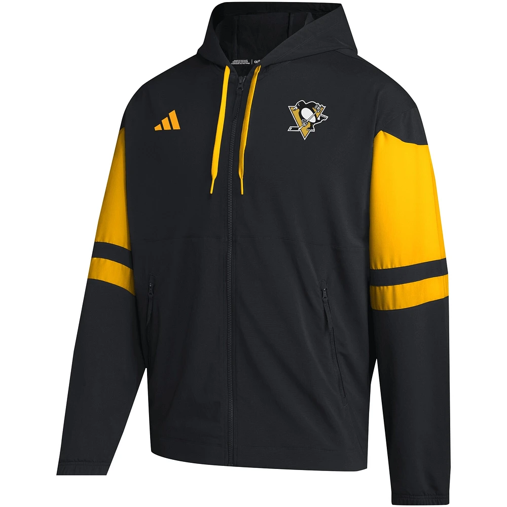 Men's adidas  Black Pittsburgh Penguins Full-Zip Hoodie