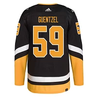 Maillot de joueur authentique adidas Jake Guentzel noir Pittsburgh Penguins Alternate Primegreen pour homme