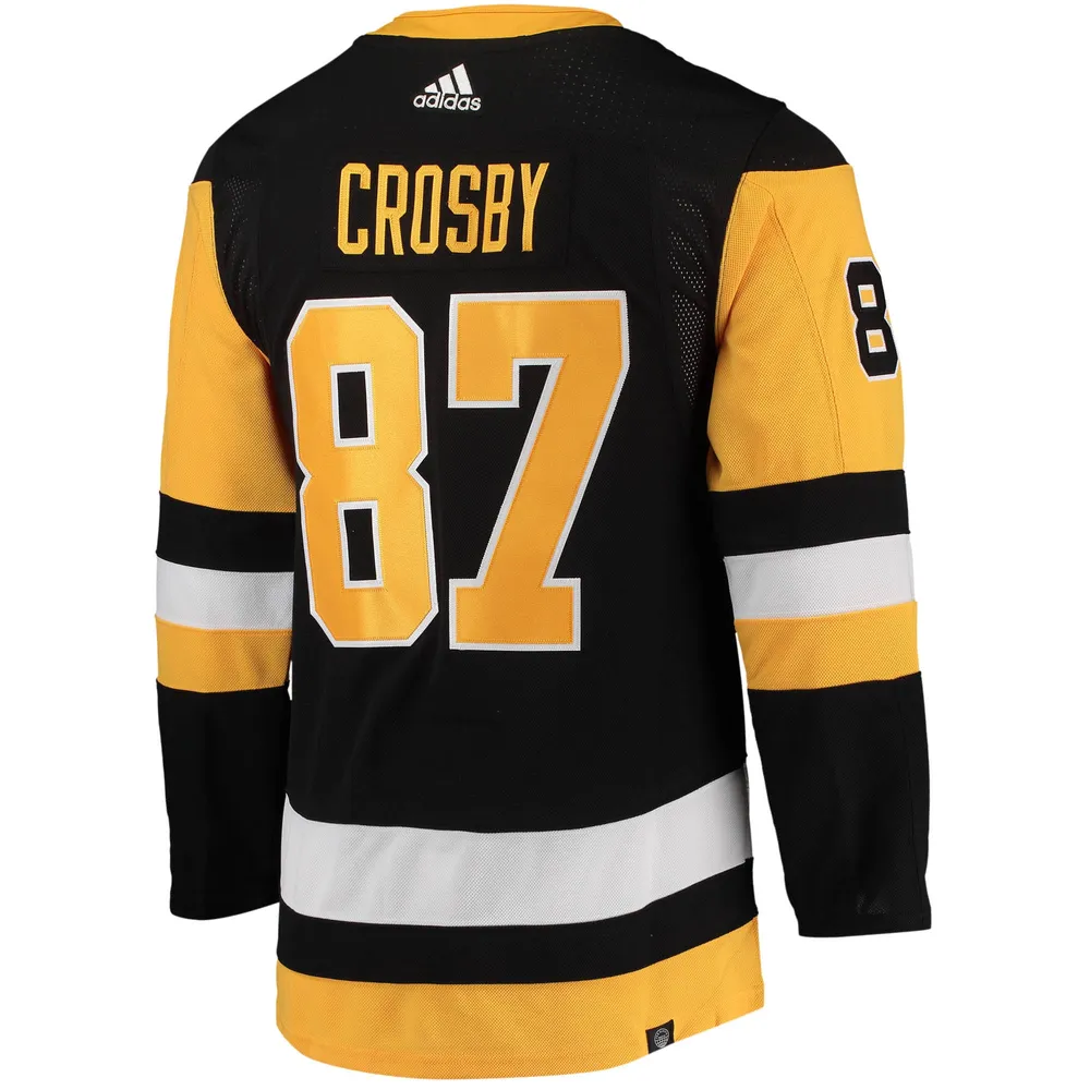 Adidas Men's Sidney Crosby White Pittsburgh Penguins Away Captain Patch Primegreen Authentic Pro Player Jersey - White