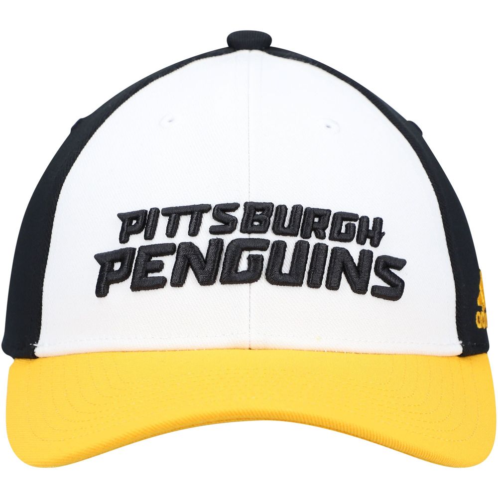 Men's adidas White Pittsburgh Penguins Locker Room Adjustable Hat