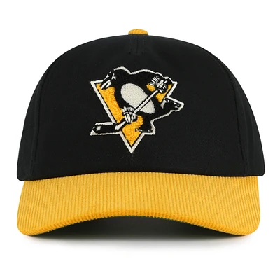 Men's American Needle  Black/Gold Pittsburgh Penguins Burnett Adjustable Hat