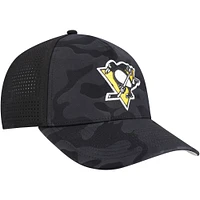 Men's American Needle  Black Pittsburgh Penguins Valin Camo Super Tech Vented Adjustable Hat