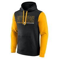 Men's Black Pittsburgh Penguins Deliver Fleece Pullover Hoodie