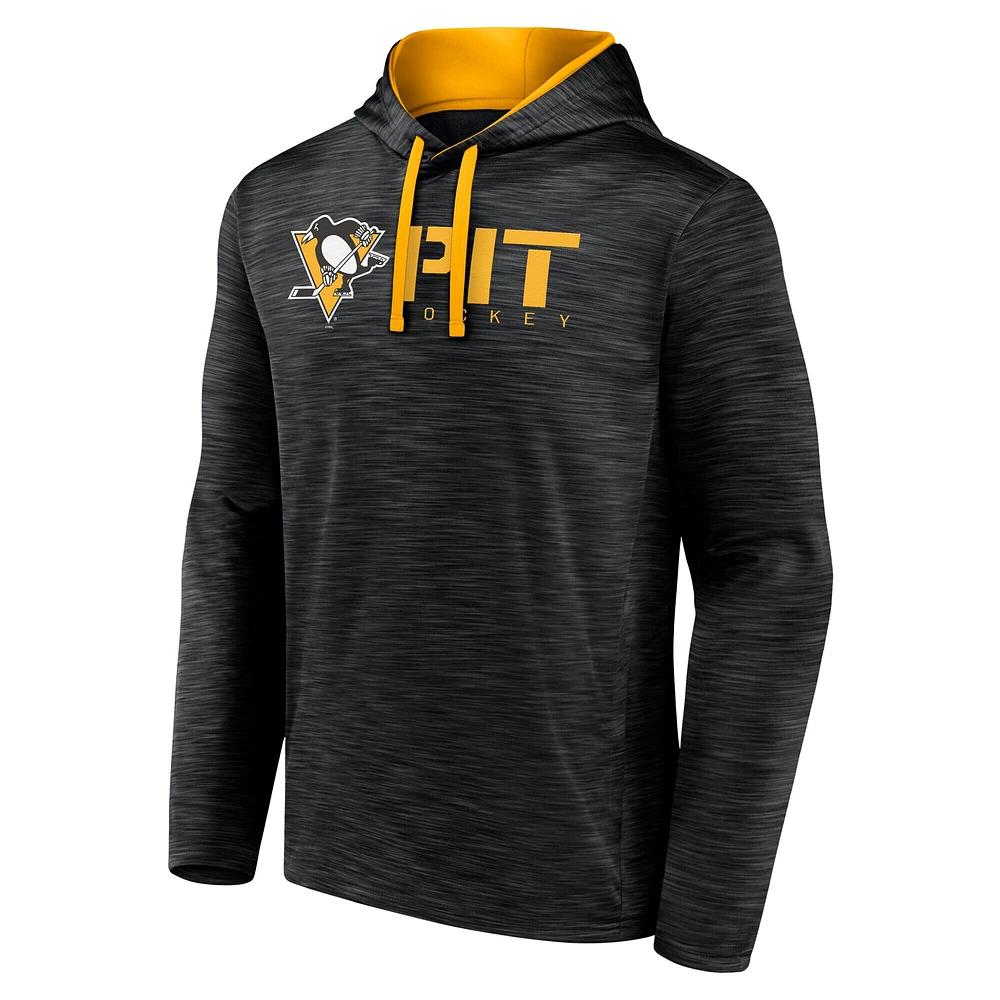Sweat à capuche noir pour homme des Penguins de Pittsburgh Head Start