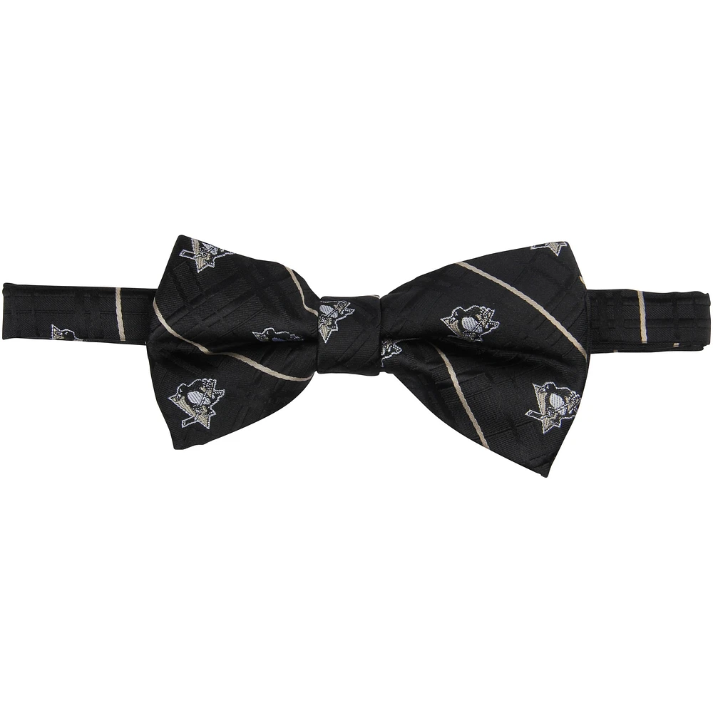 Men's Black Pittsburgh Penguins Oxford Bow Tie