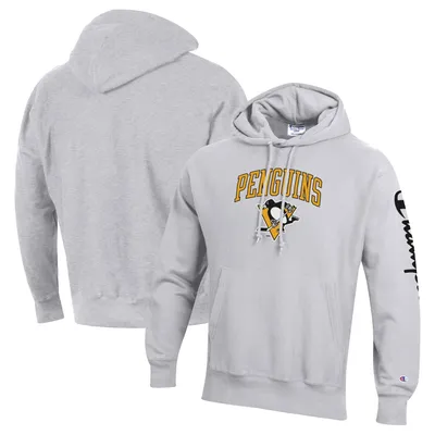 Pittsburgh Penguins Champion Reverse Weave Pullover Hoodie - Heather Gray