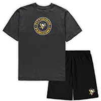 Concepts Sport White/charcoal Pittsburgh Steelers Big & Tall T-shirt And  Shorts Set