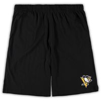 Men's Concepts Sport Black/Heathered Charcoal Pittsburgh Penguins Big & Tall T-Shirt Shorts Sleep Set