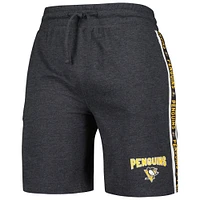 Concepts Sport Charcoal Pittsburgh Penguins Team Stripe Short pour homme