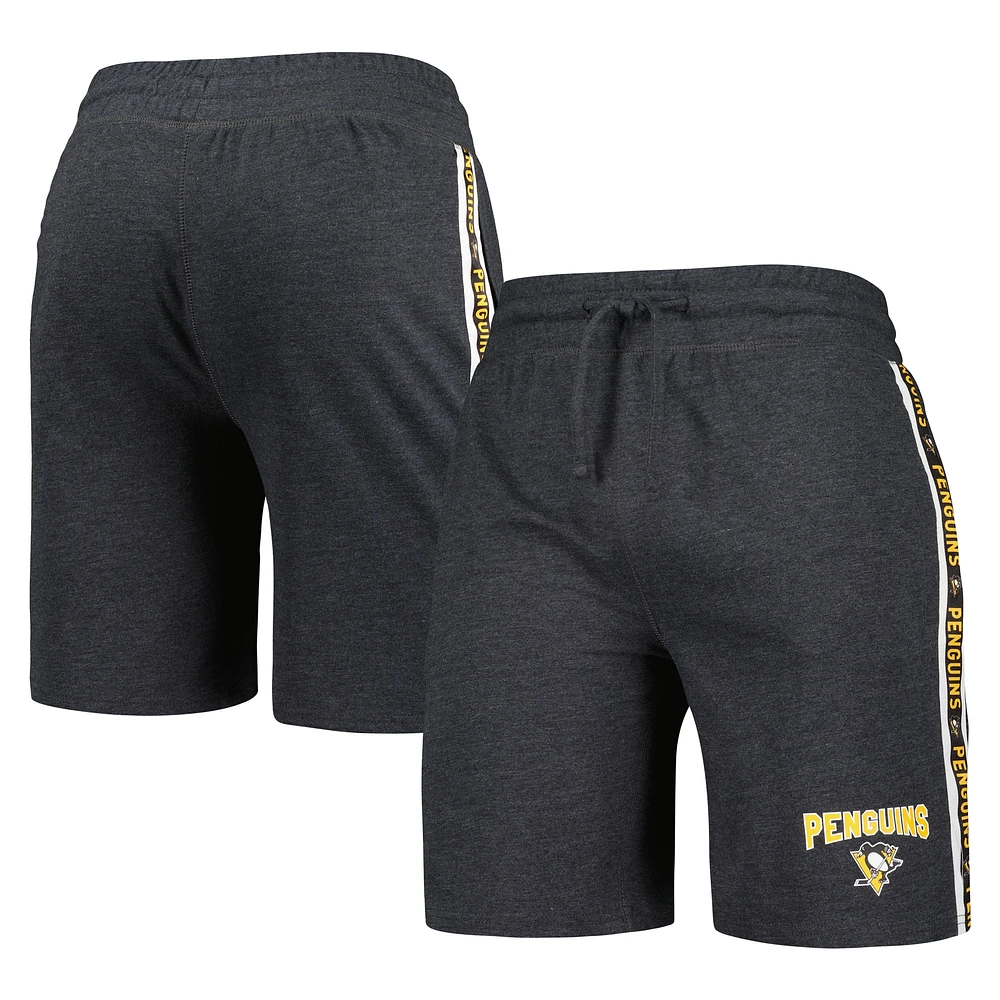 Concepts Sport Charcoal Pittsburgh Penguins Team Stripe Short pour homme