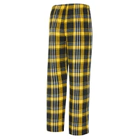 Men's Concepts Sport Gold/Black Pittsburgh Penguins Region Flannel Sleep Pants