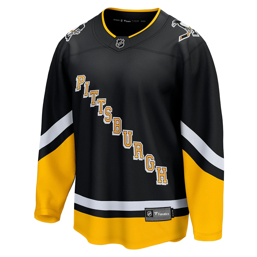 Maillot Fanatics noir Pittsburgh Penguins Alternate Premier Breakaway pour hommes