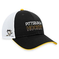 Men's Fanatics Black Pittsburgh Penguins Authentic Pro Alternate Jersey Trucker Adjustable Hat