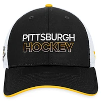 Casquette réglable de camionneur en jersey alternatif authentique Pro Alternate des Penguins de Pittsburgh Fanatics pour hommes, noir