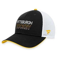 Casquette réglable de camionneur en jersey alternatif authentique Pro Alternate des Penguins de Pittsburgh Fanatics pour hommes, noir