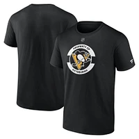 T-shirt secondaire authentique Pro Core des Penguins de Pittsburgh Fanatics pour hommes, noir