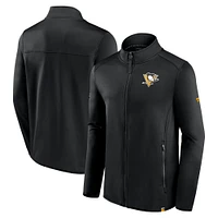 Men's Fanatics  Black Pittsburgh Penguins Authentic Pro Full-Zip Jacket