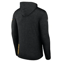 Sweat à capuche léger authentique Pro des Penguins de Pittsburgh Fanatics pour hommes, noir