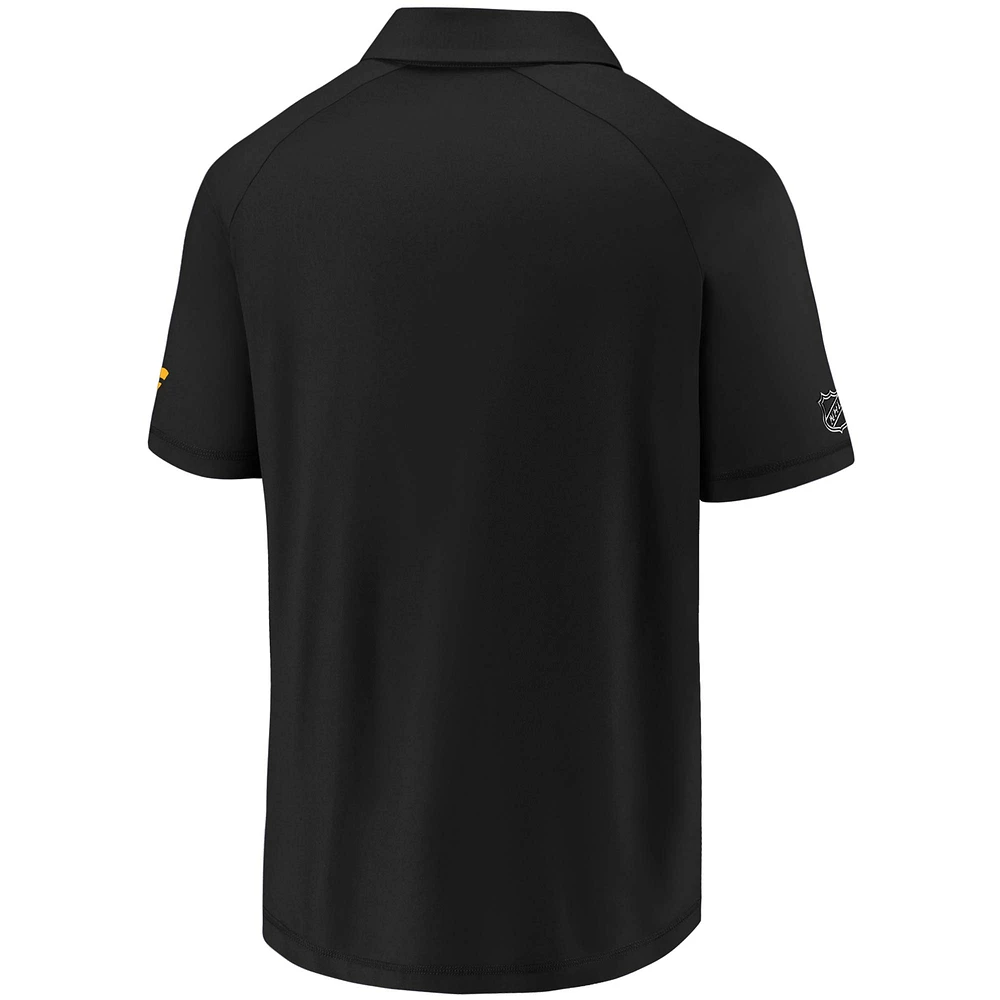 Men's Fanatics Black Pittsburgh Penguins Authentic Pro Locker Room Polo