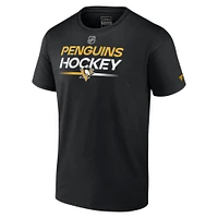 Men's Fanatics  Black Pittsburgh Penguins Authentic Pro Primary T-Shirt