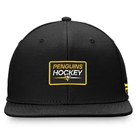 Men's Fanatics  Black Pittsburgh Penguins Authentic Pro Prime Snapback Hat