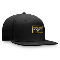 Casquette Snapback Authentic Pro Prime des Penguins de Pittsburgh Fanatics pour hommes, noire