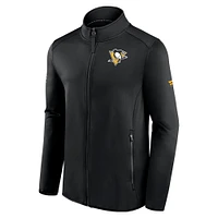 Men's Fanatics Black Pittsburgh Penguins Authentic Pro Rink Fleece Full-Zip Jacket