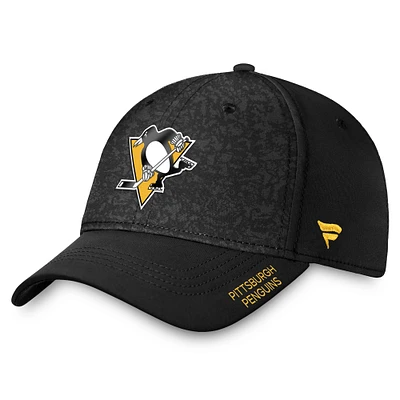 Casquette Flex Authentic Pro Rink Fanatics pour hommes, noire, Pittsburgh Penguins