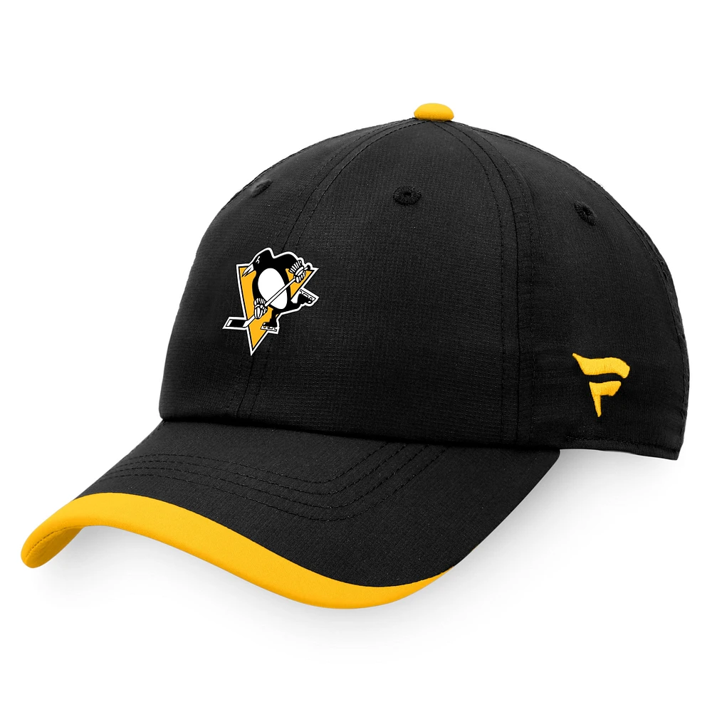 Men's Fanatics Black Pittsburgh Penguins Authentic Pro Rink Pinnacle Adjustable Hat