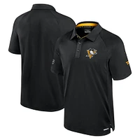 Polo authentique Pro Rink noir Fanatics pour homme des Penguins de Pittsburgh