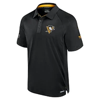 Polo authentique Pro Rink noir Fanatics pour homme des Penguins de Pittsburgh