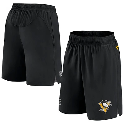 Short de patinoire professionnel authentique des Penguins Pittsburgh Fanatics noir pour hommes