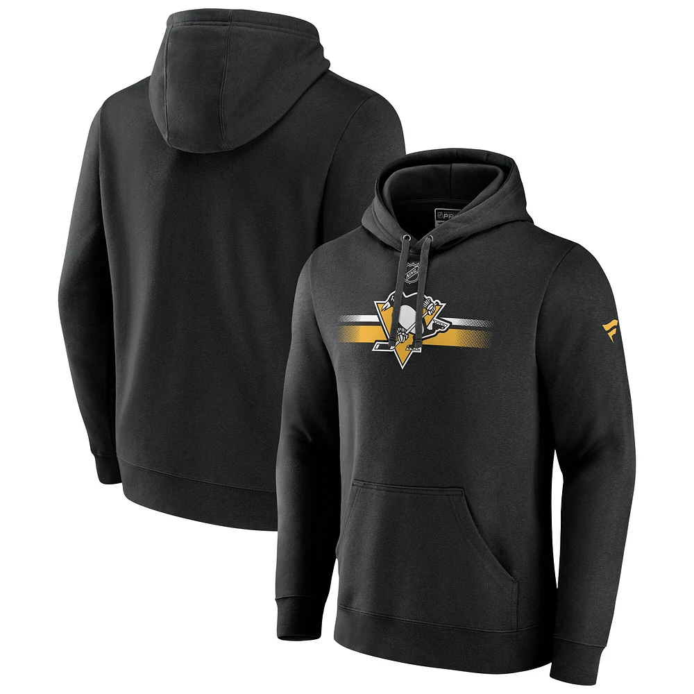 Men's Fanatics Black Pittsburgh Penguins Authentic Pro Secondary Pullover Hoodie