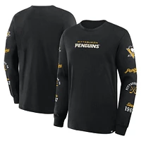 Men's Fanatics Black Pittsburgh Penguins Boxed Legacy Long Sleeve T-Shirt