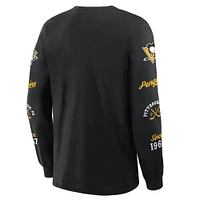 Men's Fanatics Black Pittsburgh Penguins Boxed Legacy Long Sleeve T-Shirt