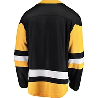 Maillot Breakaway Domicile Fanatics Noir des Penguins de Pittsburgh pour hommes