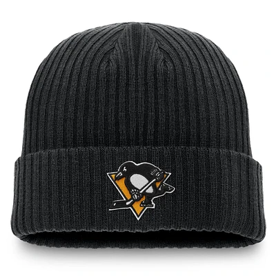 Men's Fanatics Black Pittsburgh Penguins Component Cuffed Knit Hat