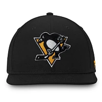 Casquette ajustée avec logo principal des Penguins de Pittsburgh pour homme Fanatics Branded noire