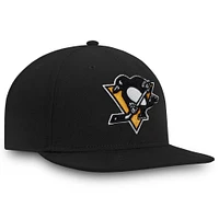 Casquette ajustée avec logo principal des Penguins de Pittsburgh pour homme Fanatics Branded noire