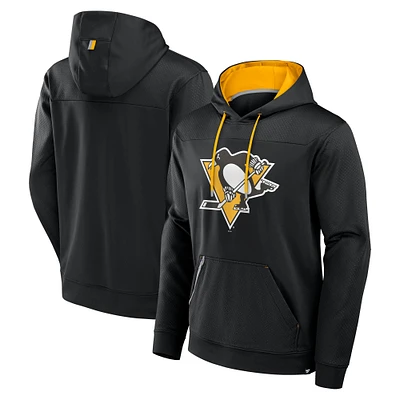 Sweat à capuche noir pour homme Fanatics Pittsburgh Penguins Defender