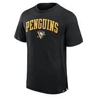 T-shirt Pima surélevé noir pour hommes des Penguins de Pittsburgh Fanatics