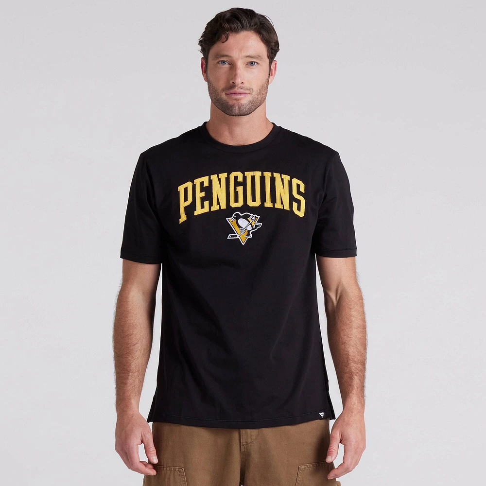 T-shirt Pima surélevé noir pour hommes des Penguins de Pittsburgh Fanatics